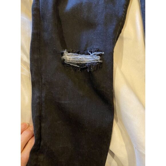 SPANX Ankle Skinny Distressed/Torn, Black Jeans Jeggings-Med - Picture 9 of 9